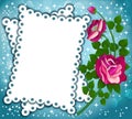 magical floral background with stars and a place for text or photo