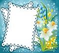 magical floral background with stars and a place for text or photo