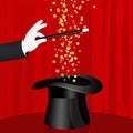 illustration of Magician show