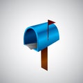Illustration mail icon. illustration of mailbox. vector illustration Royalty Free Stock Photo
