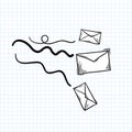 Illustration of mail isolated on background Royalty Free Stock Photo