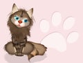 Illustration of maine coon cat Royalty Free Stock Photo