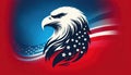 Patriotic Eagle with American Flag, Independence Day Concept Royalty Free Stock Photo