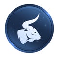 Illustration of a majestic bull side view. Taurus Zodiac sign. Royalty Free Stock Photo