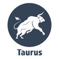 Illustration of a majestic bull side view. Taurus Zodiac sign Royalty Free Stock Photo