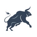 Illustration of a majestic bull side view. Taurus Zodiac sign Royalty Free Stock Photo