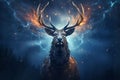 Illustration of a majestic stag with antlers