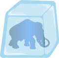 Illustration of Mammoth enclosed in Ice