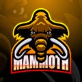 Mammoth mascot esport logo design