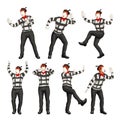 Male mime set Royalty Free Stock Photo