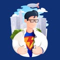 Illustration of a man with super powers Royalty Free Stock Photo