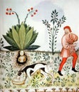 Alchemical hermetic illustration of the mandrake plant