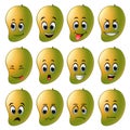 Mango with different emoticons