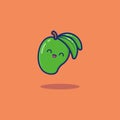 Illustration mango fruit, the cute illustration used for web, for infographic, icon web or mobile app, presentation icon, etc,