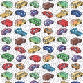 Repetitive pattern with transport cars