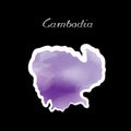 The Cambodia map w