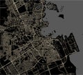 Map of the city of Doha, Qatar Royalty Free Stock Photo