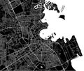 Map of the city of Doha, Qatar Royalty Free Stock Photo