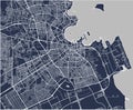 Map of the city of Doha, Qatar Royalty Free Stock Photo