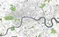 Map of the city of London, Great Britain