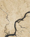 Map of the city of Philadelphia, Pennsylvania, USA