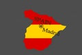 Spanish Flag in the Shape of the Map of Spain