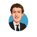 Caricature of Mark Zuckerberg, Vector Potrait