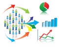 Illustration of market research and statistics