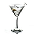 Martini glass with ice cubes on a white background,  Isolated Royalty Free Stock Photo