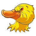 Mascot Head of an angry duck