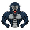 Mascot muscular gorilla a very strong