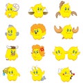 Illustration mascots Astrology icon, all signs
