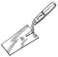 Illustration of a Masons trowel.