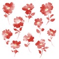 Illustration material of a blurred flower,