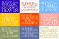 Beatitudes Patchwork Poster Plain Text Royalty Free Stock Photo