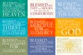 Beatitudes Patchwork Poster Royalty Free Stock Photo