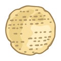 Illustration of matzah bread. Traditional jewish image for design. Object in decorative style.