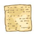 Illustration of matzah bread. Traditional jewish image for design. Object in decorative style.