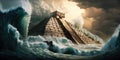 Flooded Mayan Pyramids in the Storm