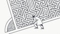 Maze path illustration, challenge and labyrinth concept vector design Generative AI