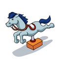 Illustration of mechanical horse Royalty Free Stock Photo