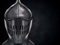 Illustration of Medieval Knight Armet Helmet