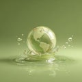 Illustration of a melting Earth globe serves as a creative concept symbolizing global warming and alterations in nature Royalty Free Stock Photo