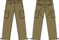 Illustration of men`s cargo pants