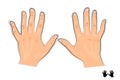 Illustration of men s hands
