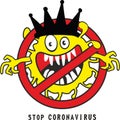 Illustration the merry crown virus