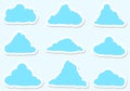 Illustration messages in the form of clouds, Icon set