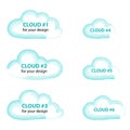 Illustration messages in the form of clouds.