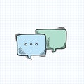 Illustration of messaging box isolated pattern