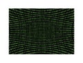 Binary coding in green magnified with a concave lens Royalty Free Stock Photo